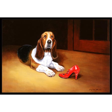 Carolines Treasures Basset and Shoe Indoor or Outdoor Mat- 24 x 36 BDBA0372JMAT